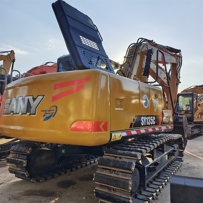 Sany SY135C escavatore a strisce di seconda mano 13.5TONS Peso operativo 600 ore di lavoro