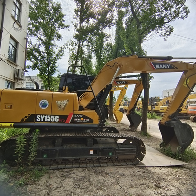 Escavatore SANY SY155H di seconda mano con cilindro idraulico originale in ottime condizioni