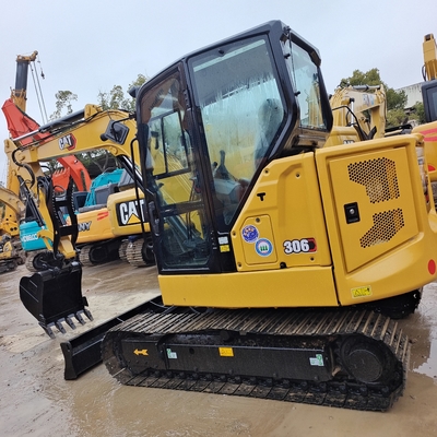 CAT 306 Miniescavatore usato di 6 tonnellate, macchina per spostare la terra con valvola idraulica originale