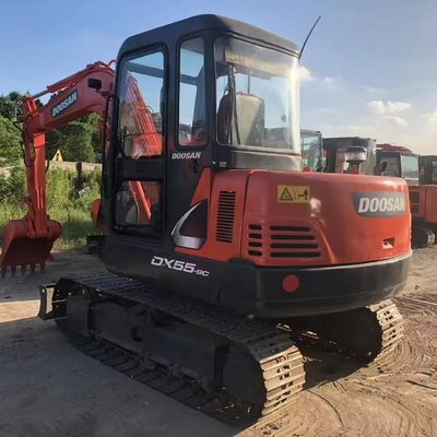 5 tonnellate 5,5 tonnellate mini escavatore Doosan utilizzato Doosan Dx55 con cilindro idraulico originale