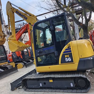 Piccolo escavatore da 5 tonnellate Komatsu PC56-7 PC55MR-5 Mini Crawler Excavator con motore S4D87E-1