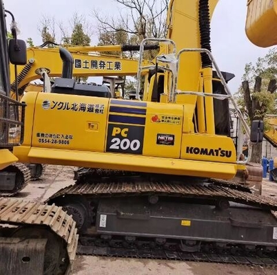 PC200-8 di seconda mano Escavatore idraulico da trascinamento Komatsu PC200-8 20 tonnellate Venduto a un prezzo