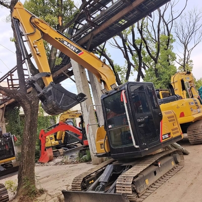 Sany SY75C di seconda mano, escavatore da 7 tonnellate, in buone condizioni per la costruzione di macchine.